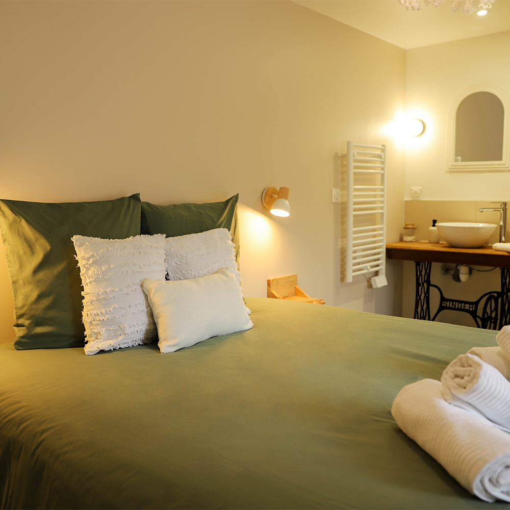 Hébergement tout confort en Alsace avec literie haut de gamme et décoration naturelle